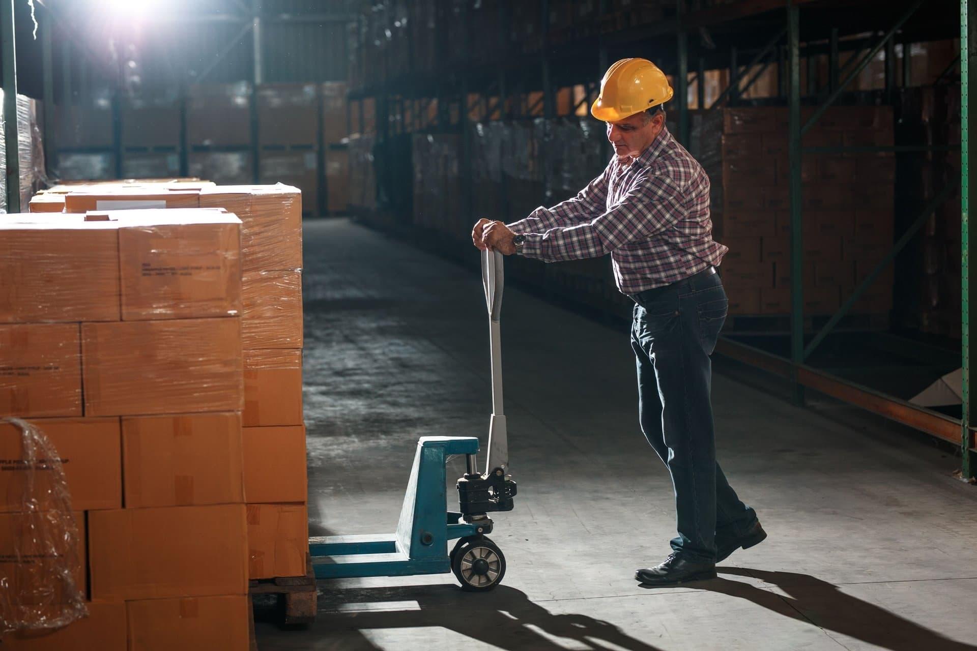 sleepy shift worker using a fork lift